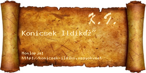 Konicsek Ildikó névjegykártya