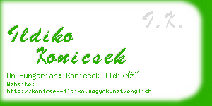 ildiko konicsek business card
